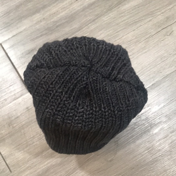 Love Your Melon Charcoal Gray “Beanie” with Leather Patch Beanie - Picture 3 of 7
